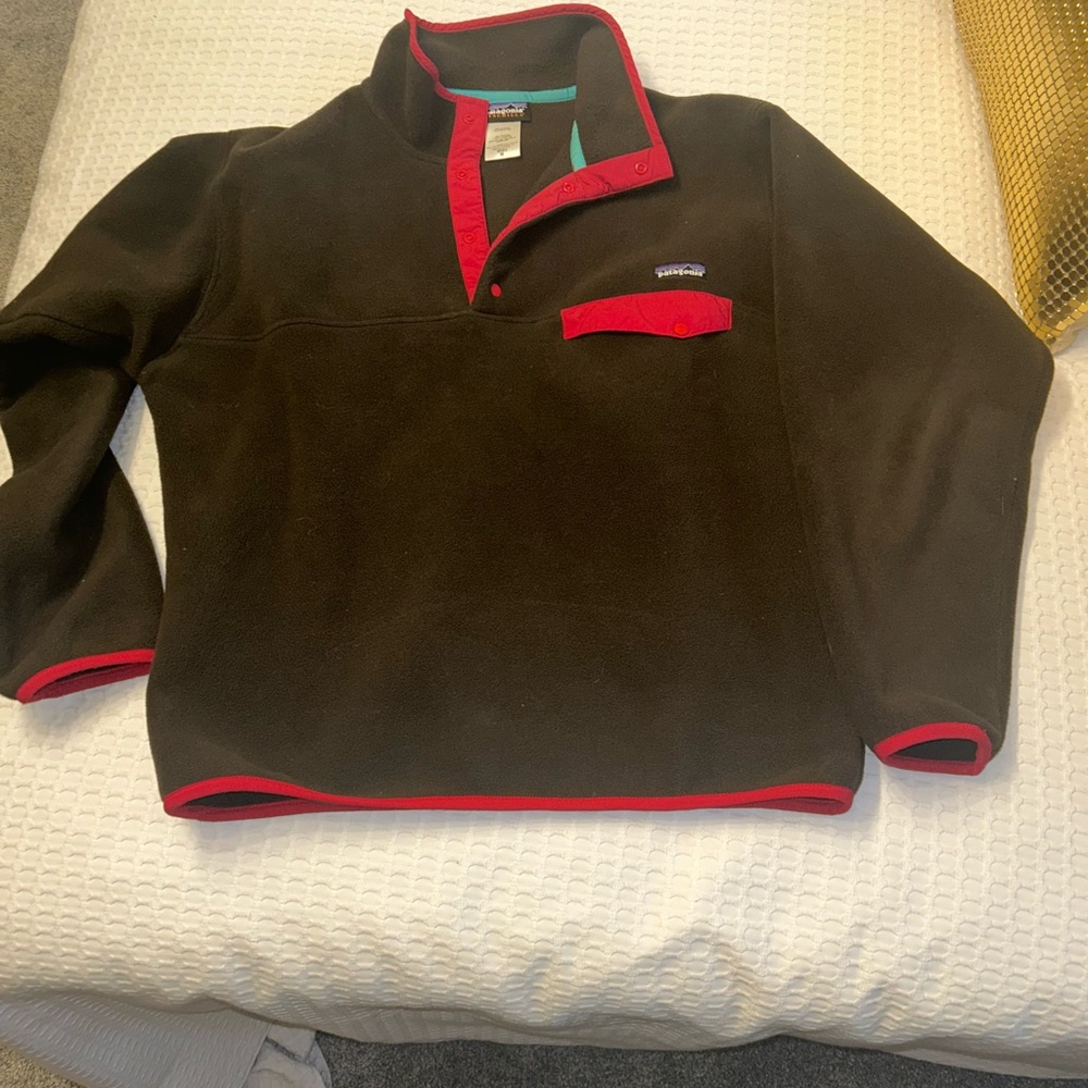 Patagonia Synchilla Brown and Red Pullover